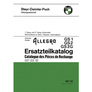 Puch Allegro GS1 GS2 GS2G Ersatzteilkatalog