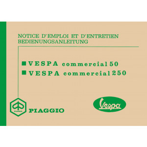 Vespa Commercial 50 und 250, Bedienungsanleitung