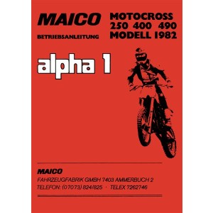 Maico Motocross 250 400 490 alpha 1 Betriebsanleitung