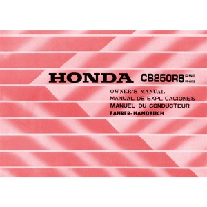 Honda CB250RS CB250RS De-Luxe CB250RSF Fahrerhandbuch