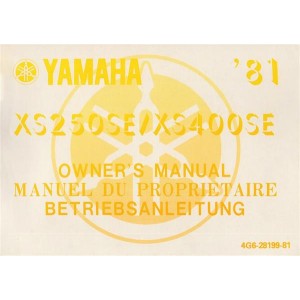Yamaha XS250SE und XS400SE, Betriebsanleitung