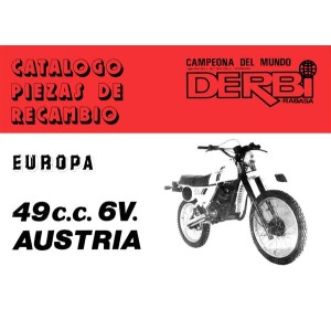 Derbi Europa 49 ccm, 6V Austria, Catalogo piezas de recambio