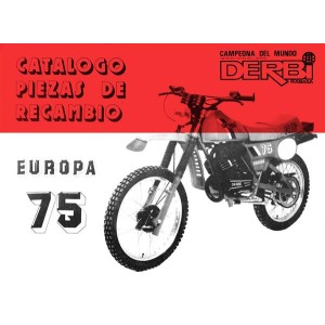 Derbi Europa 75, Catalogo piezas de recambio