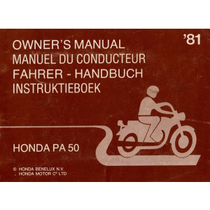 Honda PA50 Fahrerhandbuch