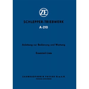 ZF A-210 Betriebs- und Reparaturanleitung, Ersatzteilkatalog