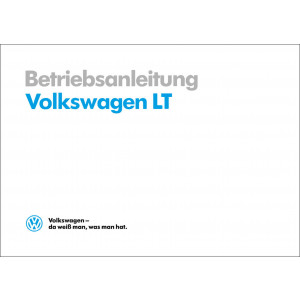 VW LT, Betriebsanleitung