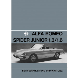 Alfa Romeo Spider Junior 1,3 / 1,6, Betriebsanleitung
