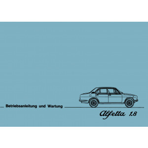Alfa Romeo Alfetta 1,8 Betriebsanleitung