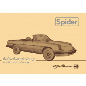 Alfa Romeo Spider Betriebsanleitung