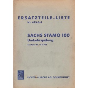 Sachs Stamo 100 mit Umkehrspülung Ersatzteile-Liste