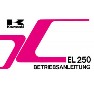 Kawasaki EL250 - D1 Betriebsanleitung