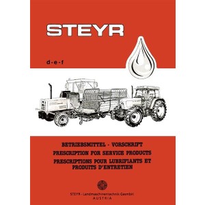 Steyr Betriebsmittel-Vorschrift für Traktoren
