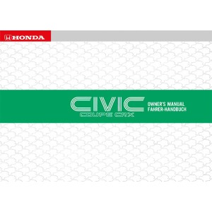 Honda Civic Coupe CRX Fahrer-Handbuch
