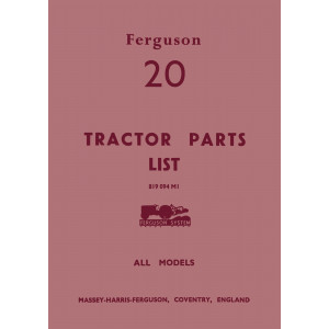 Massey Ferguson Typ 20 Parts List