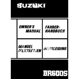 Suzuki DR600S Fahrer-Handbuch