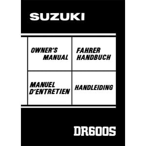 Suzuki DR600S Fahrer-Handbuch