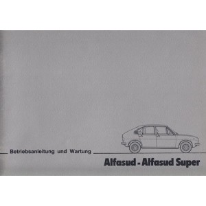 Alfa Romeo Alfasud und Alfasud Super Betriebsanleitung