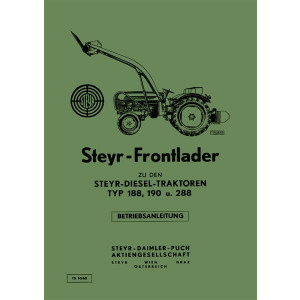 Steyr 188 190 288 Frontlader Betriebsanleitung