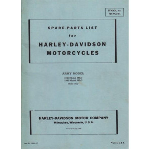 Harley-Davidson WLC Armee-Modell 1942/43 Spare Parts List