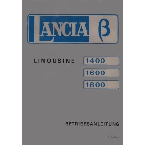 Lancia Beta 1400, 1600, 1800 Betriebsanleitung