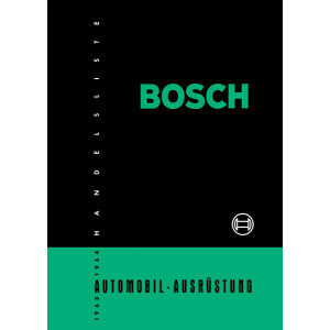 Bosch Automobil-Ausrüstung - Handelsliste 1963 - 1964