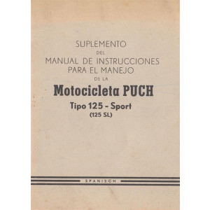 Puch Motocicleta Tipo 125 - Sport (125 SL) Suplemento del Manual