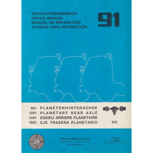 Steyr Planeten-Hinterachse 991, 1291, 1491 II, 1891 Reparaturhandbuch