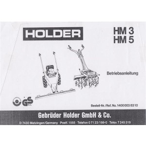 Holder HM3 und HM5 Betriebsanleitung