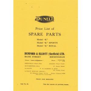 Dunelt Modelle K, K Sports & K Royal Spare Parts