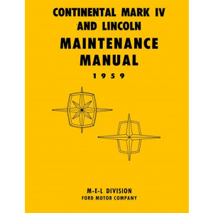 Ford Continental Mark IV und Lincoln 1959 Maintenance Manual