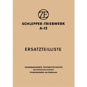 ZF A 12 mit Anhang ZF A-12 P Ersatzteilkatalog