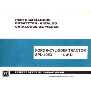 ZF APL-4053 Achsenantrieb für Ford 6-Zylinder - 4 W.D. Ersatzteilkatalog