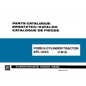 ZF APL-4053 Achsenantrieb für Ford 6-Zylinder - 4 W.D. Ersatzteilkatalog