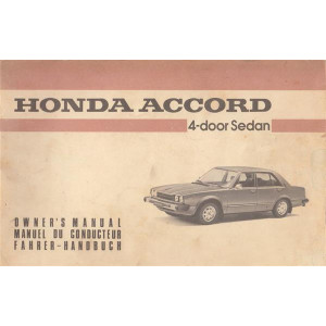 Honda Accord 4-door Sedan Fahrer-Handbuch