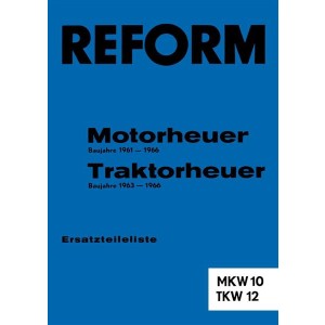 Reform MKW 10 und TKW 12 Ersatzteilliste