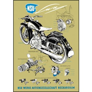 NSU Lux Motorrad Poster