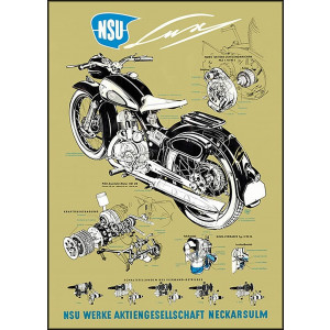 NSU Lux Motorrad Poster