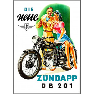Zündapp DB201 Motorrad Poster