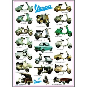 Vespa Modelle Poster