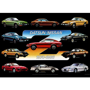 Datsun Z & Nissan Z 1970-1986 Poster