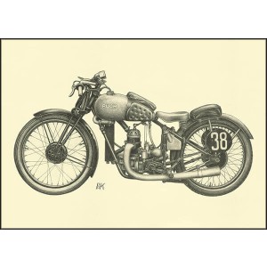 Puch Renn-Motorrad Poster