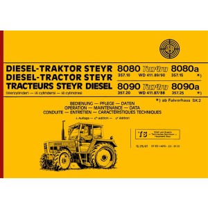 Steyr 8080 8080a 8090 8090a Traktor Betriebsanleitung