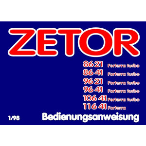 Zetor 8621, 8641, 9621, 9641, 10641, 11641 Bedienungsanweisung