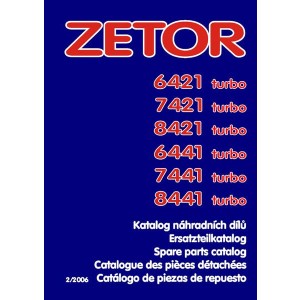 Zetor 6421, 7421, 8421, 6441, 7441, 8441 Turbo Ersatzteilkatalog