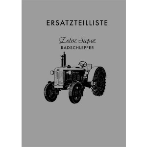 Zetor Super Radschlepper Ersatztelliste