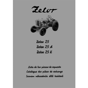 Zetor 25, 25A, 25K Piezas de repuesto