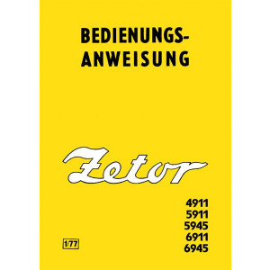 Zetor 4911, 5911, 5945, 6911, 6945 Bedienungsanweisung