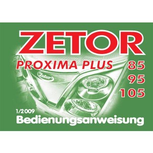 Zetor Proxima Plus 85, 95, 105 Bedienungsanweisung