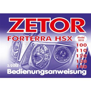Zetor Forterra HSX 100, 110, 120, 130, 140 Bedienungsanweisung