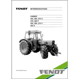 Fendt Farmer 250 260 270 275 280 Betriebsanleitung